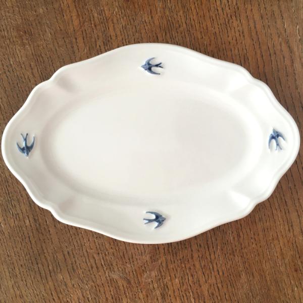 スタジオエム アーリーバード  オーバル L サイドプレートツバメ スタジオM’ 食器 皿 取り皿 ...
