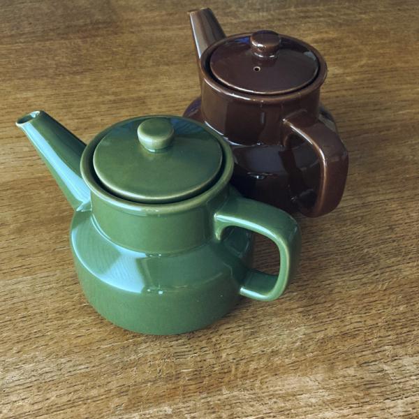スタジオエム ティーポット コゼット レトロ 茶こし付 ブラウン/モスグリーン スタジオM’ 食器 ...