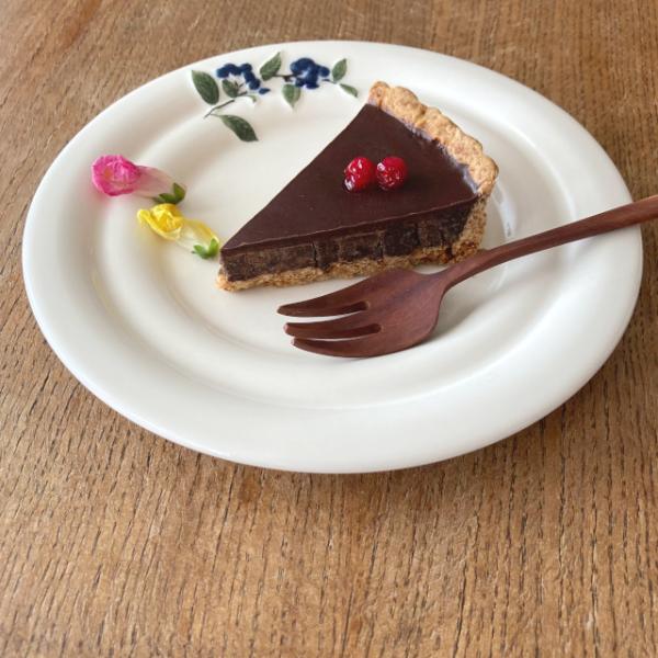 ケーキプレート ミルティーユ サイドプレート ラウンド スタジオM’ 食器 皿 スタジオエム 青い花...