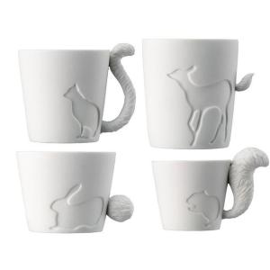 KINTO(キントー)しっぽが持ち手のアニマルマグカップ ねこ/りす/バンビ/うさぎ Mugtail...
