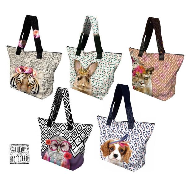 トートバッグ L リュシーダンセット エコバッグ コットンバック ファスナー 日本製 キャンバス カ...