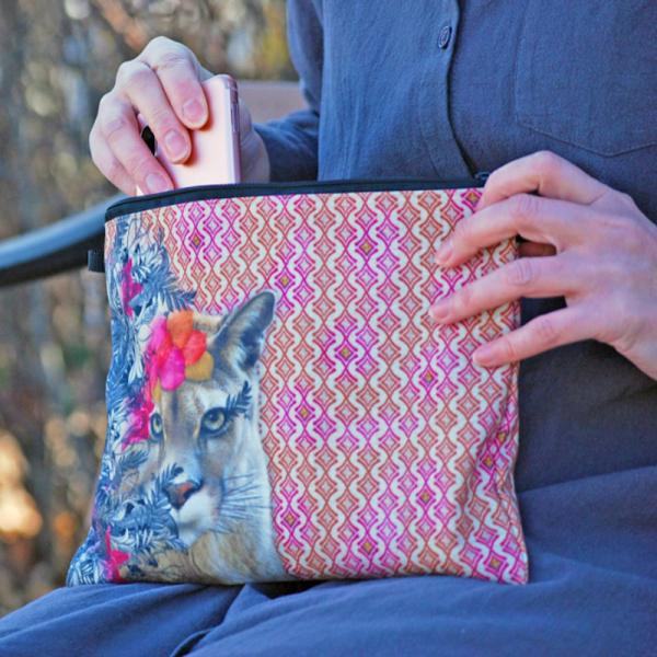 ポーチリュシーダンセット Lサイズ ポケット付 クラッチバッグ ストラップホルダー付 エコ コスメポ...