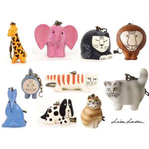 リサラーソン ライオン 大中小キーホルダー ４点セット 美品 Lisa Larson リサラーソン アニマル キーホルダー ねこ マイキー