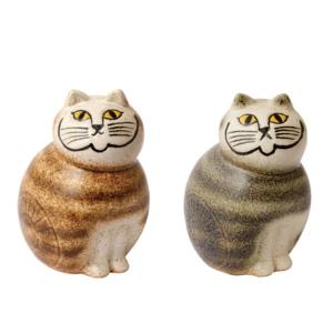 リサラーソン ミア ミニ ブラウン/グレー 陶器　置物　ねこ 猫 ネコ 北欧雑貨 lisa larson｜conceptstore