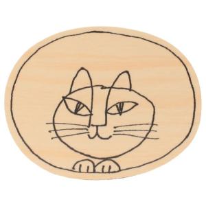 リサラーソン ポットコースター まんまるねこ ウッド 楕円形 鍋敷き トレイ トレー 北欧雑貨 li...