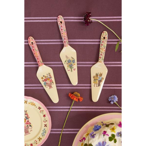 ナタリーレテ ケーキサーバー りす/小鳥と花束/フラワー アフタヌーンティー 食器 メラミン  ri...