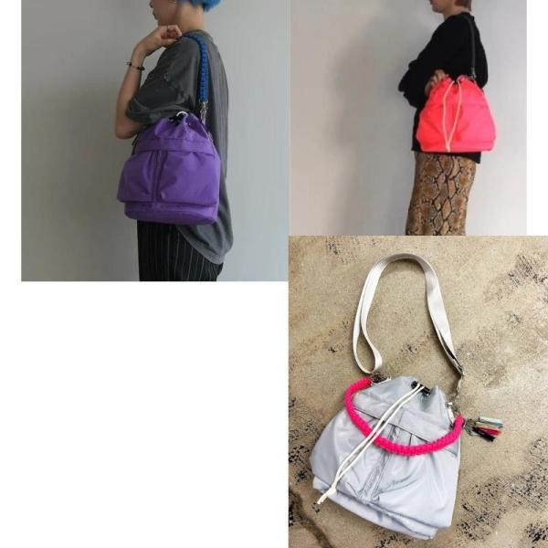 巾着 ショルダーストラップ付 2WAY トート ポシェット サコッシュ メンズ レディース ユニセッ...