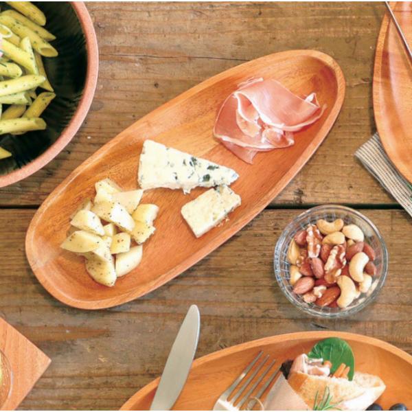 木のお皿 マホガニー プレート ロング ナインマーケ 木製 天然木 オーバル 北欧インテリア プレゼ...