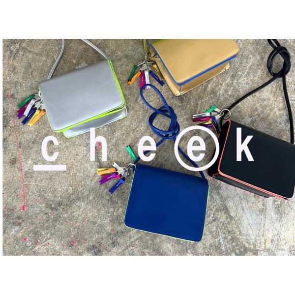 ミニショルダーバッグ ライン ポシェット サコッシュ レディース 斜め掛け 合皮 cheek エコレ...