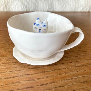 エレオノール・ボストロム カップ&ソーサー ねこ 猫 ネコ コーヒーカップ ティーカップ 陶器製 北欧雑貨 Eleonor Bostrom｜conceptstore