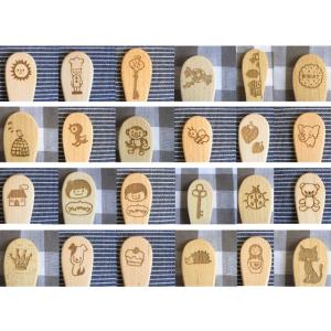 木のスプーン アイスクリームスプーン こまけいこ 消しゴムはんこ作家 ナチュラルデザイン 木の食器