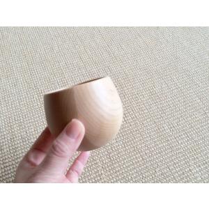 ナチュラルな木のコップ 楓 かえで メープル ラウンド グラス　酒器　おちょこ 木製  ナチュラルデ...