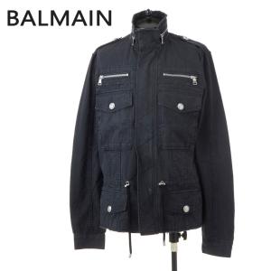 バルマン メンズ 長袖  ミリタリー ジャケット ブラック BALMAIN RH18208 D029 0PA｜concerto