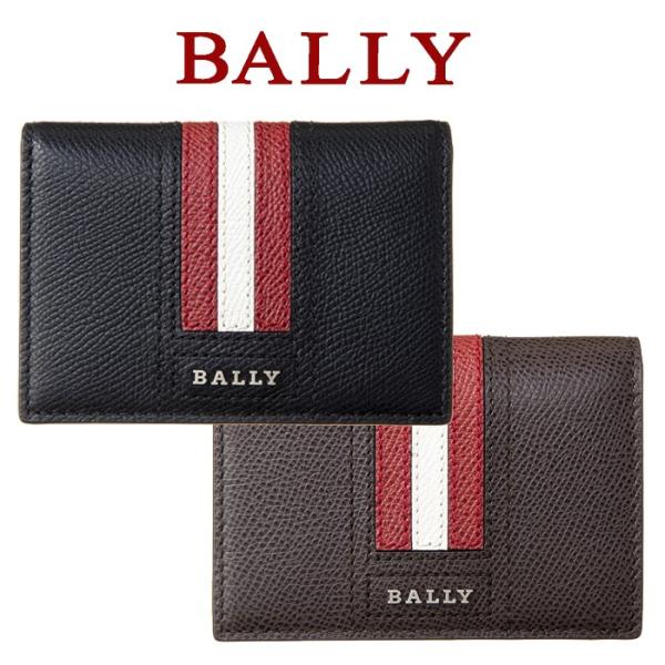 バリー BALLY メンズ カードケース パスケース カードホルダー レザー  ブラック ブラウン