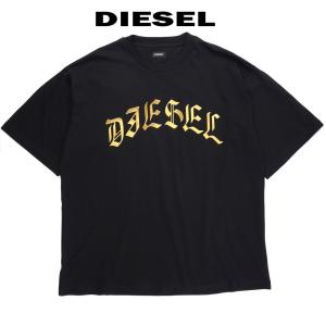 ディーゼル 半袖Tシャツ メンズ ブラック ロゴ DIESEL A01866 0PATI 9XX｜concerto