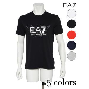 EA7 EMPORIO ARMANI イーエーセブン エンポリオ・アルマーニ メンズ ビッグロゴ半袖 丸首 Tシャツ 3ZPT45 PJ30Z 100CO｜concerto Yahoo!店