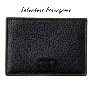 サルヴァトーレ フェラガモ カードケース ブラック メンズ レザー Salvatore Ferragamo 66A075 XL0145 001
