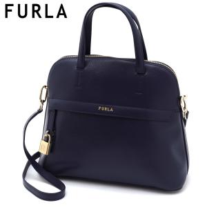 フルラ ショルダーバッグ／ハンドバッグ ネイビー レディース 2WAY レザー FURLA PIPER M DOME BAQNFPI ARE000 07A00 OCEANO h｜concerto