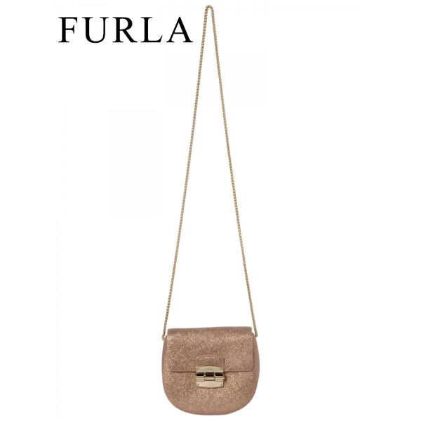 フルラ バッグ レディース レザー ショルダーバッグ ブロンズゴールド FURLA CLUB MIN...