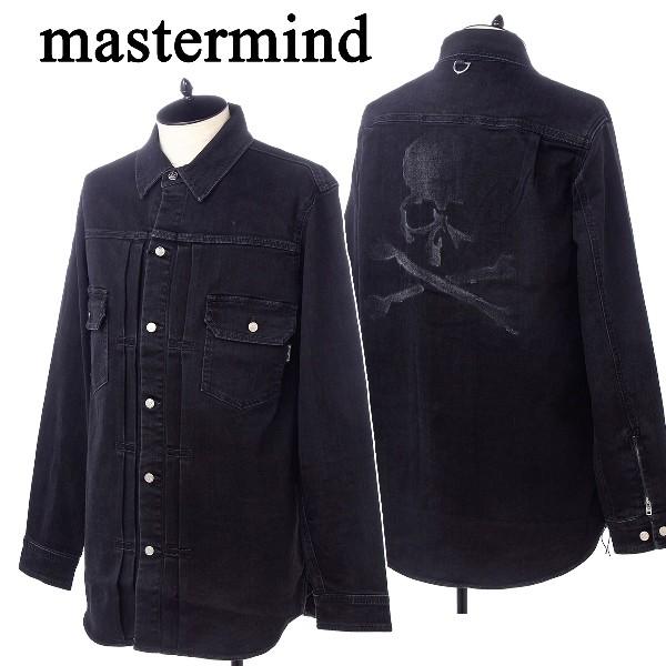 マスターマインド スカル ステンシル ストレッチデニム デニムシャツ MASTERMIND