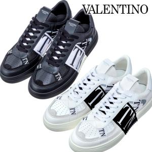ヴァレンティノ・ガラヴァーニ VALENTINO GARAVANI メンズ レザー スニーカー ロゴ ベルト ブラック ホワイト