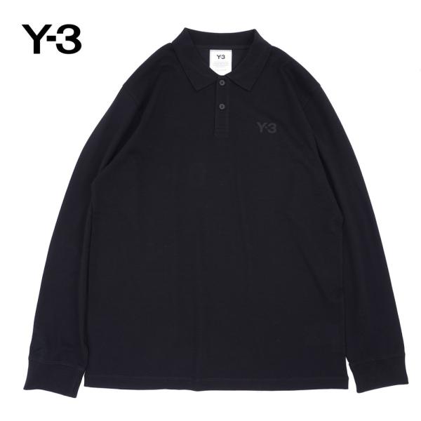 Y-3 長袖ポロシャツ メンズ レディース ユニセックス ブラック ロゴ ワイスリー GK4553