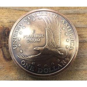 コンチョ　ボタン　本物コイン使用　アメリカ　1ドル　イーグル　サカガウィア　直径約26mm　sizec　コインコンチョ　ネジ式コンチョ　パーツ｜concho