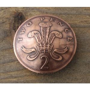 コンチョ　ボタン　本物コイン使用　イギリス�