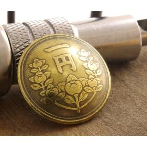 コンチョ ボタン 本物コイン使用 日本古銭 一...の詳細画像2
