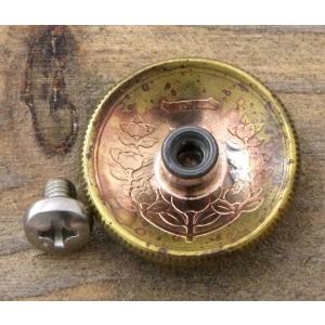 コンチョ ボタン 本物コイン使用 日本古銭 一...の詳細画像1