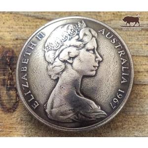 コンチョ ボタン 本物コイン使用 アメリカ 25セント ワシントン