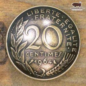 フランス 1962年 20サンチーム 黄銅貨 FRANCE 1962 20 Centimes