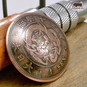 コンチョ ボタン 本物コイン使用 日本古銭 竜...の詳細画像2