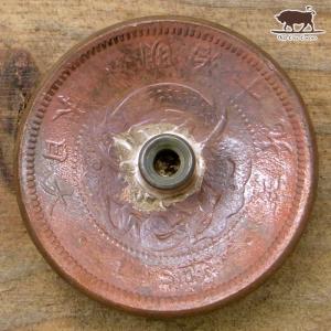 コンチョ ボタン 本物コイン使用 日本古銭 竜...の詳細画像1