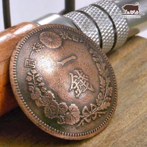 コンチョ ボタン 本物コイン使用 日本古銭 竜...の詳細画像2