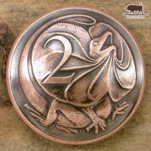 コンチョ　ボタン　本物コイン使用　オースト�