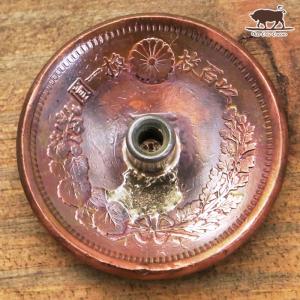 コンチョ ボタン 本物コイン使用 日本古銭 竜...の詳細画像1