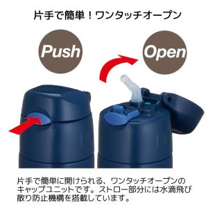 サーモス 水筒 Fhl 401 Nvy ネイビー 真空断熱ストローボトル Thermos ケータイマグ 定番の人気シリーズpoint ポイント 入荷 ストロー ギフト包装 マグボトル 400ml