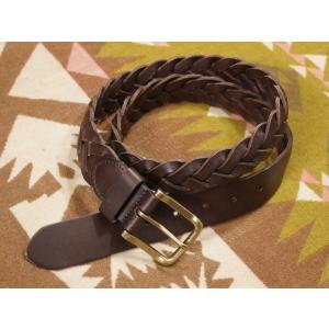 J CREW DOUBLE BRAIDED LEATHER BELT / ジェイクルー ダブル ブレイデッド レザー ベルト｜coneyisland-sapporo