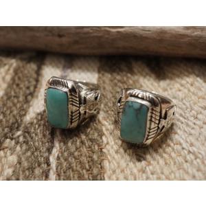 INDIAN JEWELRY NAVAJO TURQUOISE RING / インディアン ジュエリ...