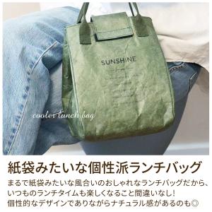 ランチバッグ 紙袋風 レトロ 保冷 ペットボト...の詳細画像2