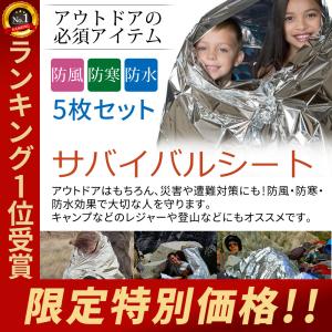 サバイバルシート 5枚セット 保温シート アルミ...の商品画像