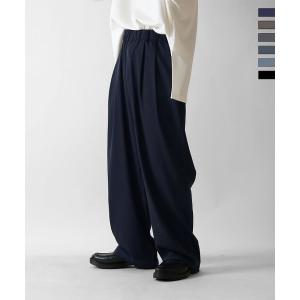 Confirm コンファーム レープとろみ リラックスイージー ワイドテーパードパンツ ユニセックス...