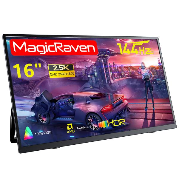 【新品】モバイルモニター 2.5K 144Hz 16インチ ポータブルモニター IPS ゲームモニタ...