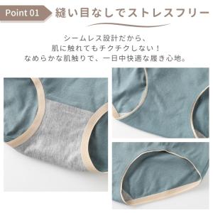 シームレス ショーツ パンツ 下着 ハイウエス...の詳細画像2