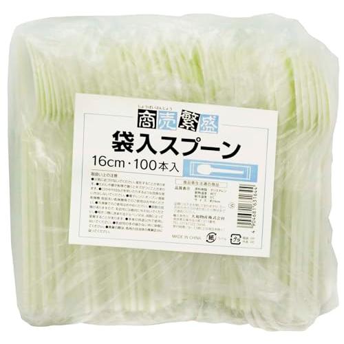 大和物産Daiwa Bussan 使い捨て スプーン プラスチック 商売繁盛 袋入り カトラリー 1...