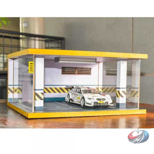 ディスプレイケース 1/24 駐車場 アクリルケース ゾンチー LEDライト付き コレクションケース...