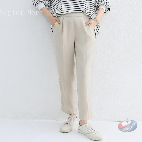 テーパードパンツ レディース センタープレスパンツ 上品 きれいめ シンプル ベーシック ビジネス ...