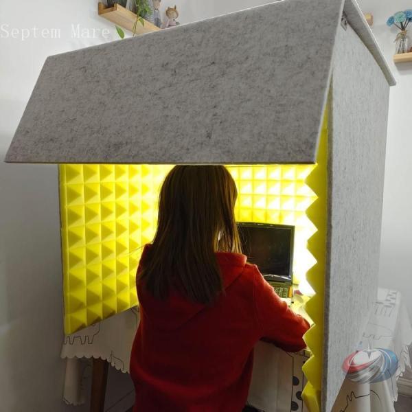 防音ボックス パーテーション 防音ブース 自宅 天板付き 幅76×奥行80×高さ80cm 簡易防音室...