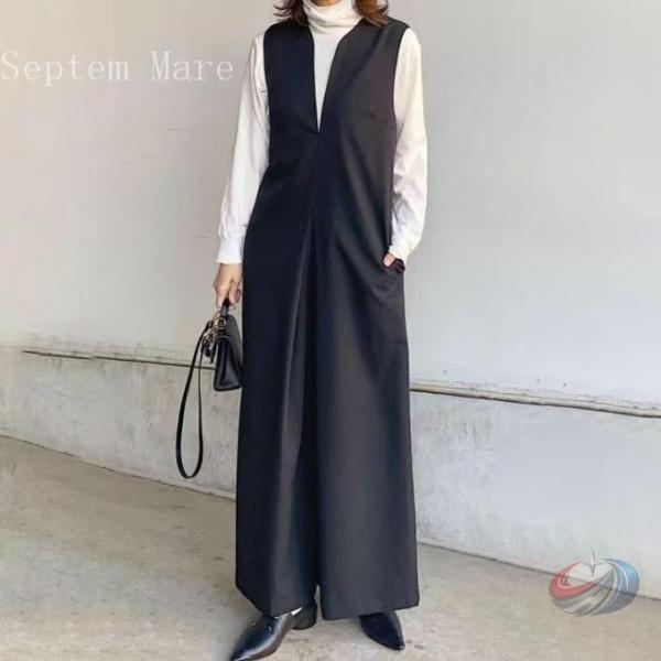 サロペット オーバーオール ディープVネック オールインワン レディース ゾンチー 20代 30代 ...